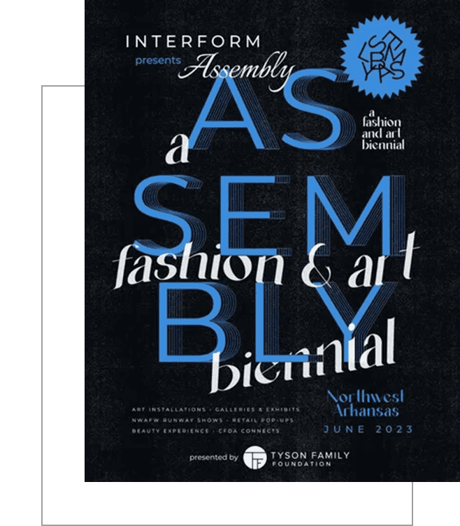 A poster of the assembly as a fashion and art biennial.